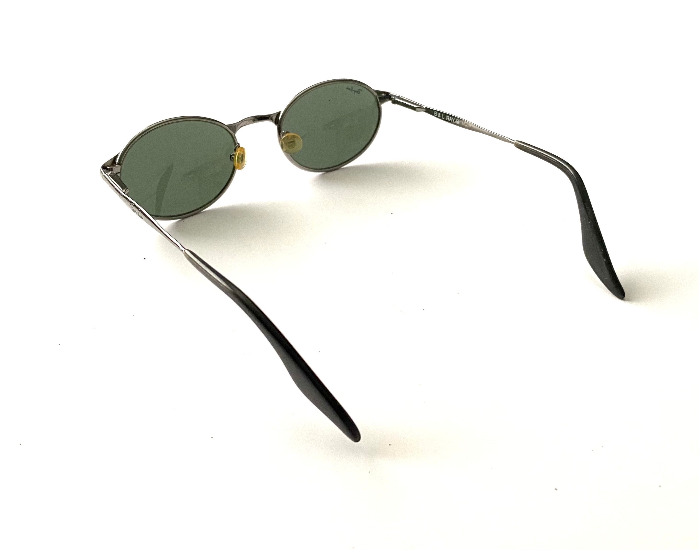 小物 Ray-Ban B&L W2960 Vintage OvalSunglasses Mens Vintage Retro Silver Original RAY BAN B&l Oval
