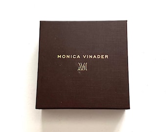 Brown Black MONICA VINADER Jewellery Ring Earring Empty Box