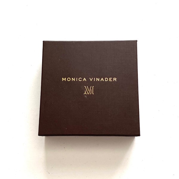 Brown black MONICA VINADER jewellery ring earring empty box