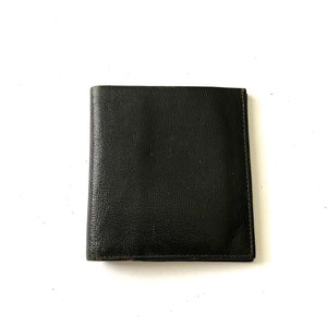 Vintage Herren schwarze S.LAUNER und Co. Leder BI-Fold Portemonnaie