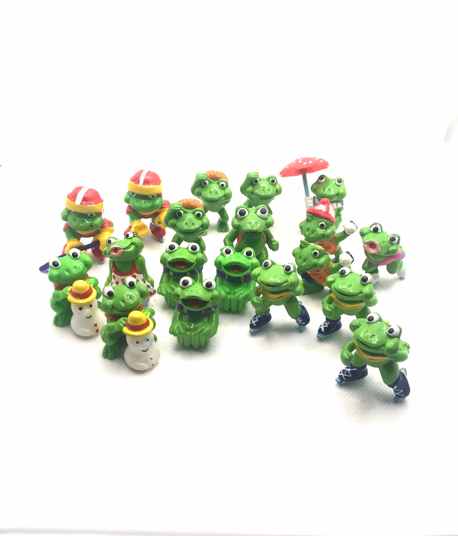 18 Vintage Retro KINDER EGG Surprise Frog Toy Figures Etsy