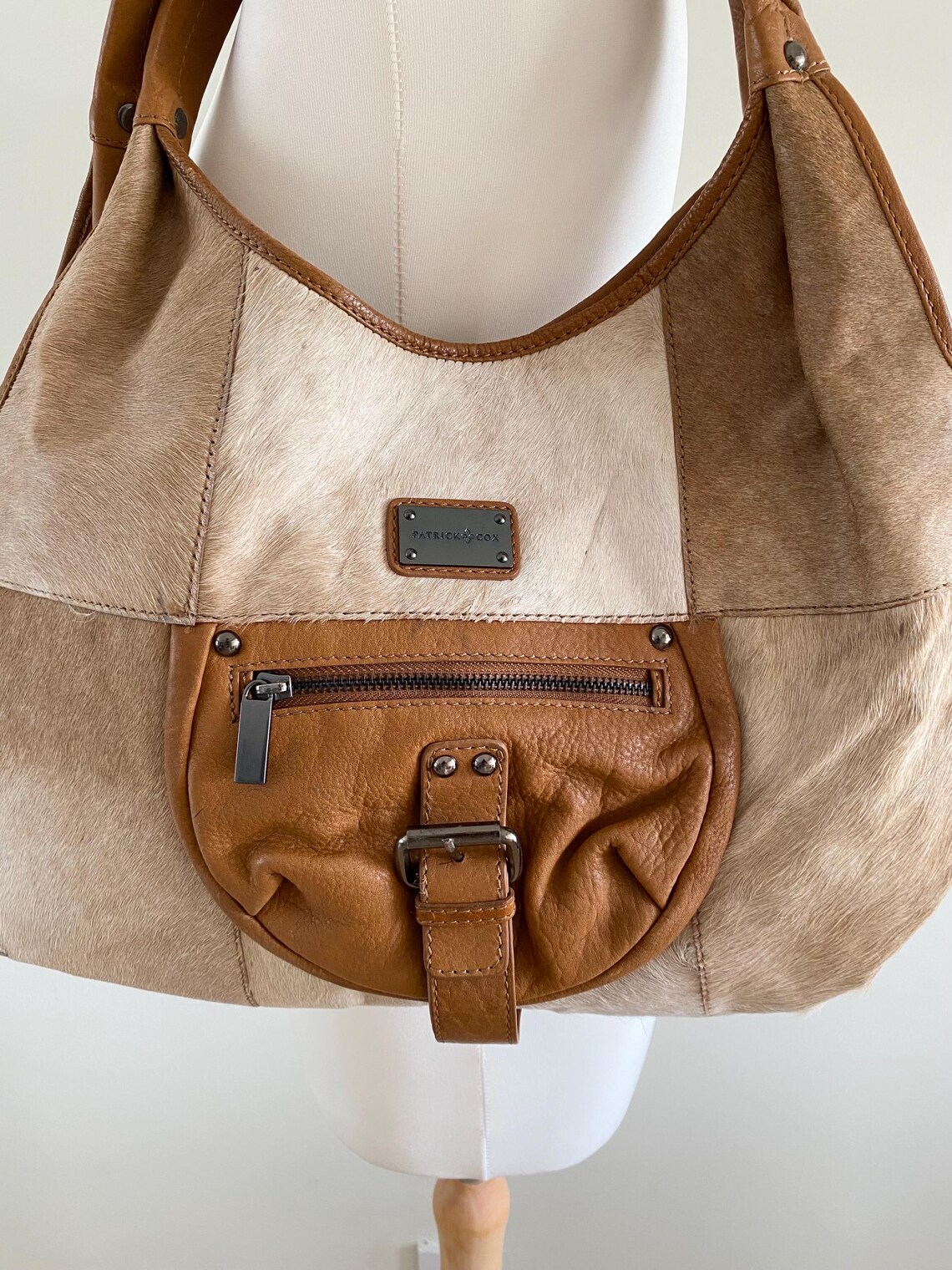 Vintage retro women’s burgundy leather HIDESIGN hand bag handbag, foto 4 di 5