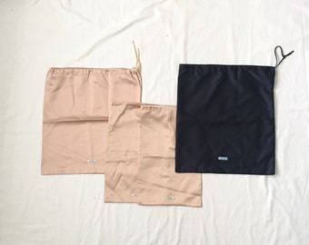 Dark blue and baby pink PRADA shoe bag wallet dust bag cover
