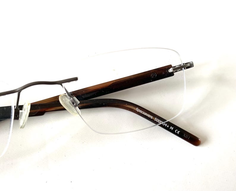 Lunettes de vue homme marron noir sans monture SPECSAVERS spec Lite 177, taille de lunettes 53-18-140 image 4
