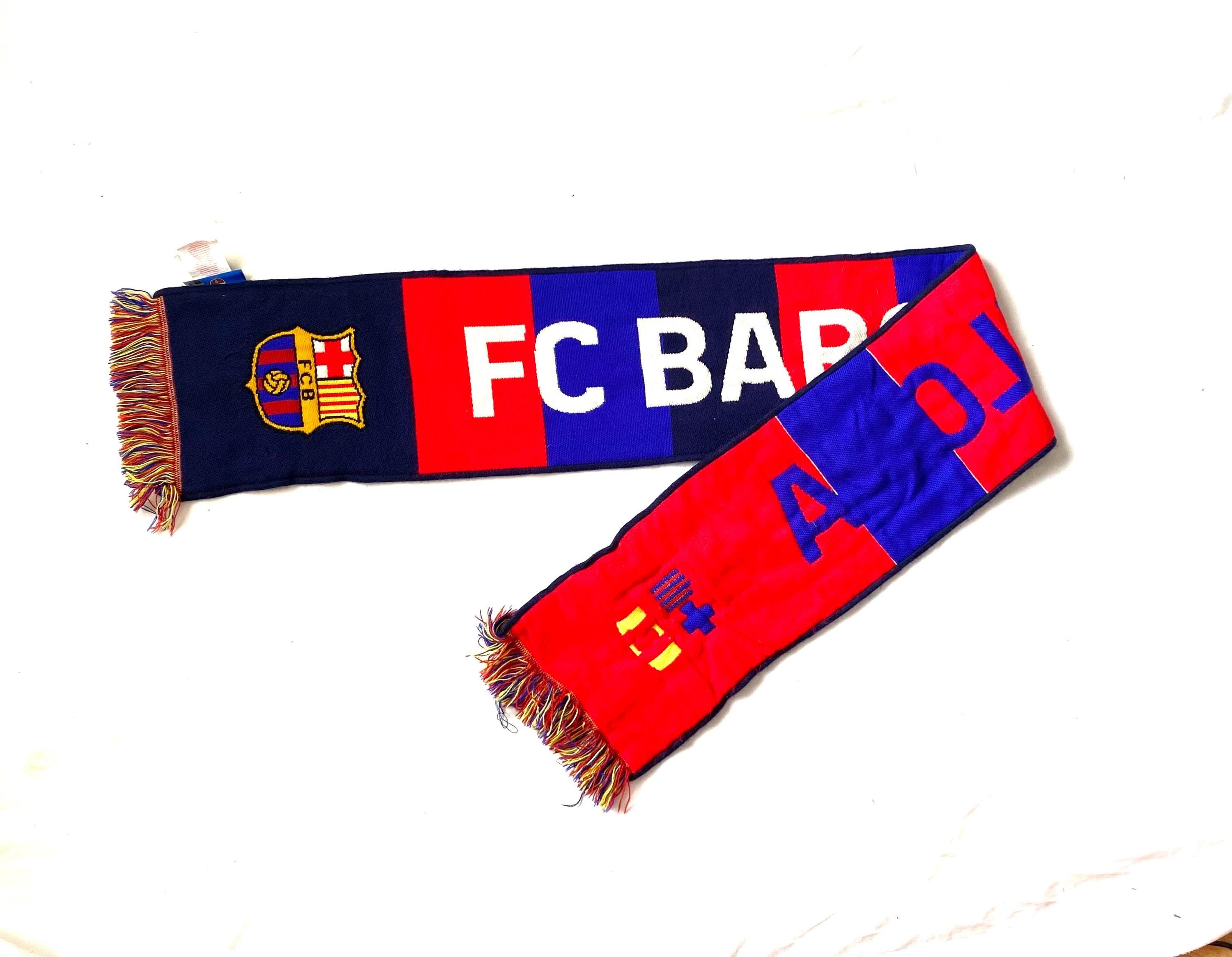 【vintage FC Barcelona football scarf】 Vintage Retro FC BARCELONA Football Scarf - Etsy Canada
