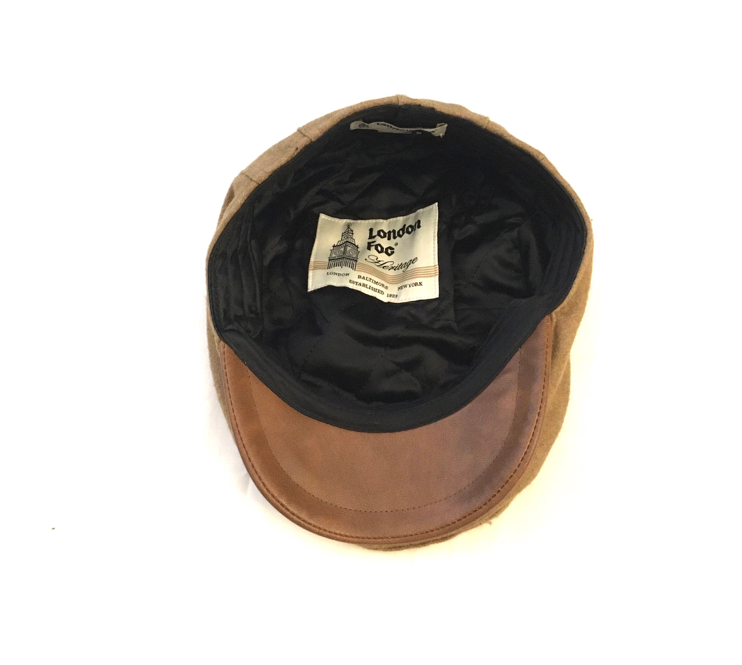 キャップ LONDON UNDERGROUND Leather trimming wool capGrey Vintage Sterling Edition London Fog Wool Fitted Hat Cap Made