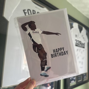 Carte d'anniversaire/personnalisable d'Ebou Adams du comté de Derby