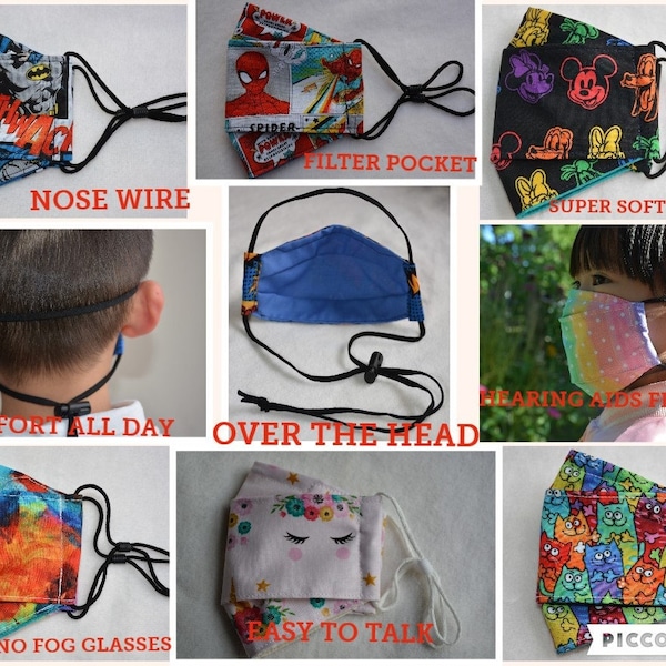 Face Masks With Nose Wire Etsy