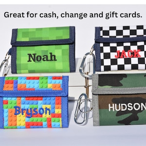 Cartera para niño, Cartera personalizada para niños, Primera cartera para niño, Cartera con monedero, Cartera plegable, Regalo de cumpleaños para niño, Ideas de regalos para niño