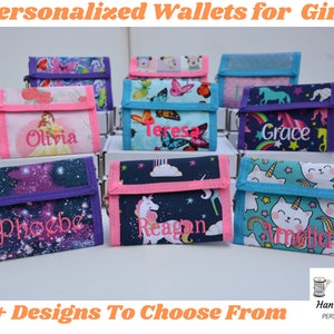 Cartera personalizada para niñas, primera cartera para niñas, cartera para niñas con monedero, cartera pequeña, regalo de cumpleaños perfecto para niñas, ideas de regalo para niñas
