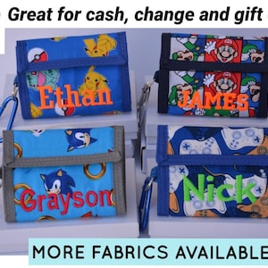 Cartera para niño, Cartera personalizada para niño, Primera cartera para niño, Cartera con monedero, Cartera plegable, Regalos de cumpleaños para niño, Ideas de regalos para niños