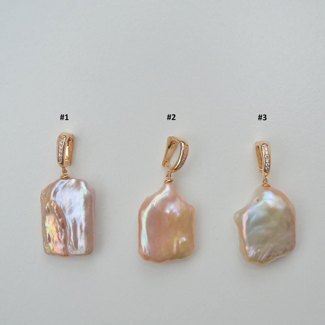 Stine A - Baroque Pearl Pendant - Gold main image 1
