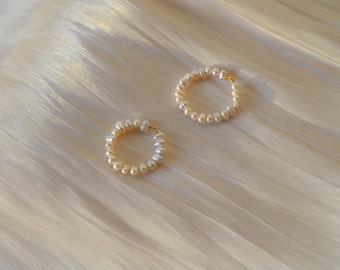 Becca- Mini Baroque Pearl Ring, Beaded Pearl Ring, Stacking Ring, Mini Pearl Ring, Dainty Pearl Ring, Band Ring, Gift for her, Bridal Gift