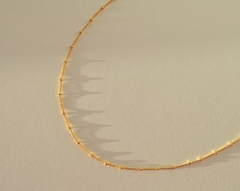 Satellite Chain Necklace in 14k Gold Filled, Layering Necklace , Gold Layering Chain, Minimal Necklace, Gift for her, 40.5cm