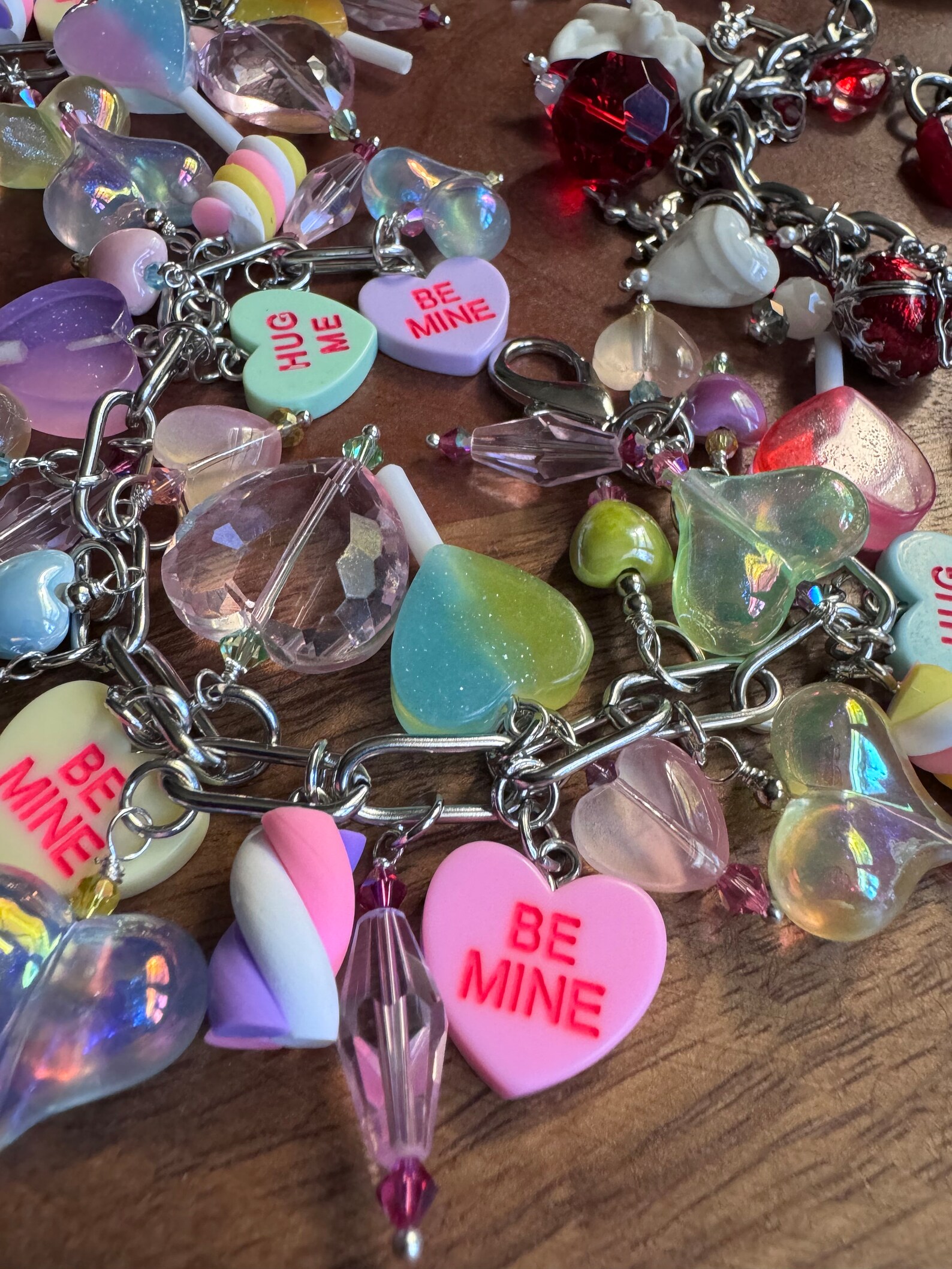 Conversation Hearts Chunky Bracelet - Etsy