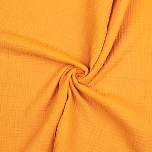 from 10 cm, organic muslin fabric plain, muslin fabric, double gauze, cotton muslin, GOTS certified, rust