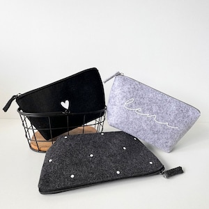 Filz Kosmetiktasche Täschchen personalisiert Geschenk
