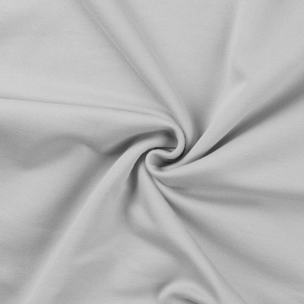 à partir de 10 cm, French Terry Uni, tissu sweat gris argenté gris clair