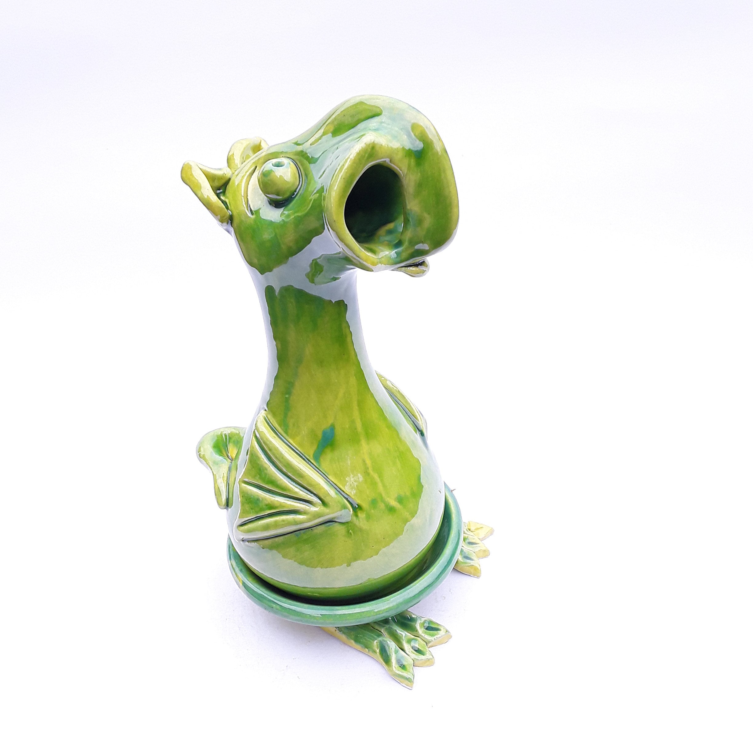 Dragon Incense Burner Ceramic Handmade Green or Dark Red Etsy