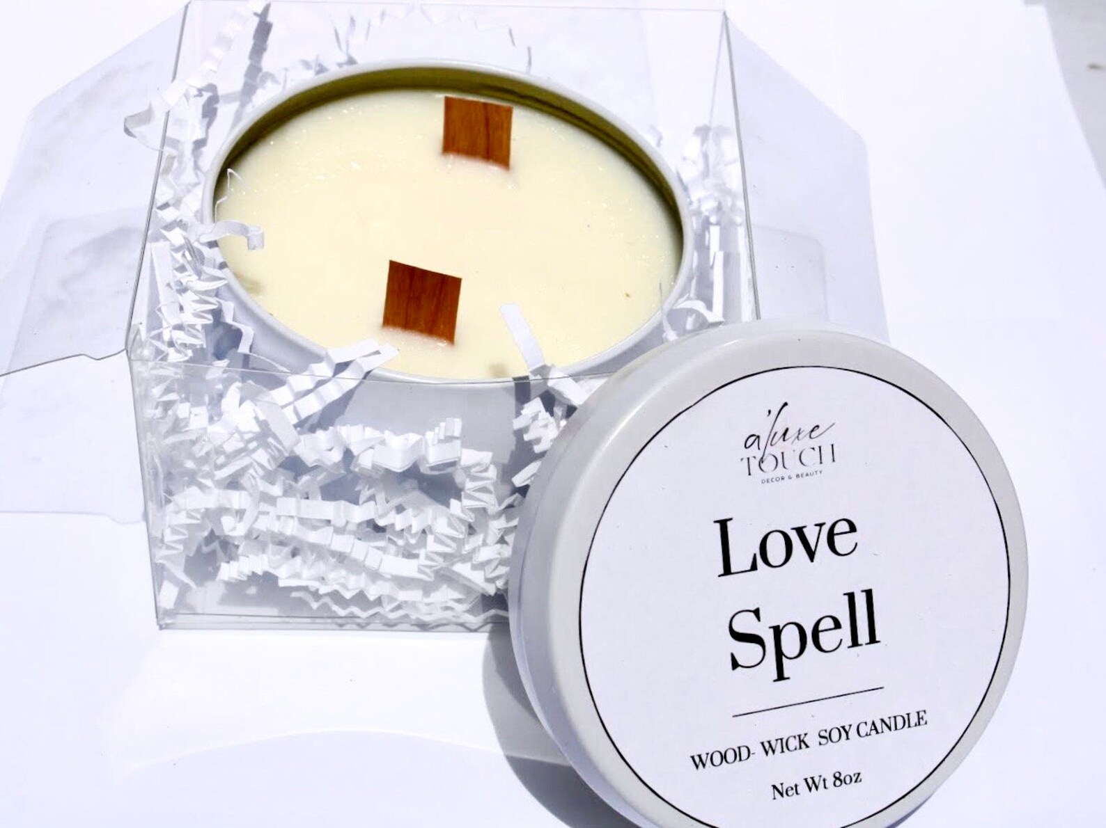 LOVE SPELL CANDLE Couple Candle Sweet Scented White Tin Etsy