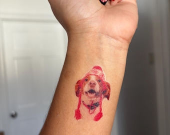 temporary tattoos for  favors, party props, dog baby family face