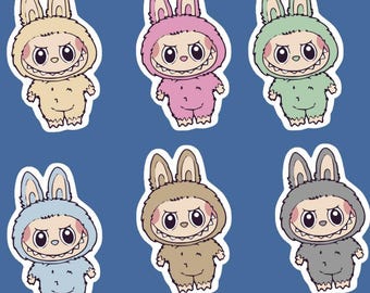 Monster Aufkleber, Meersalz Kokosnuss, Sojamilch, Toffee, Labubu, Lychee Beere, Sesambohne