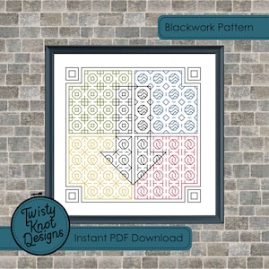 Avatar: The Last Airbender Inspired Blackwork Pattern