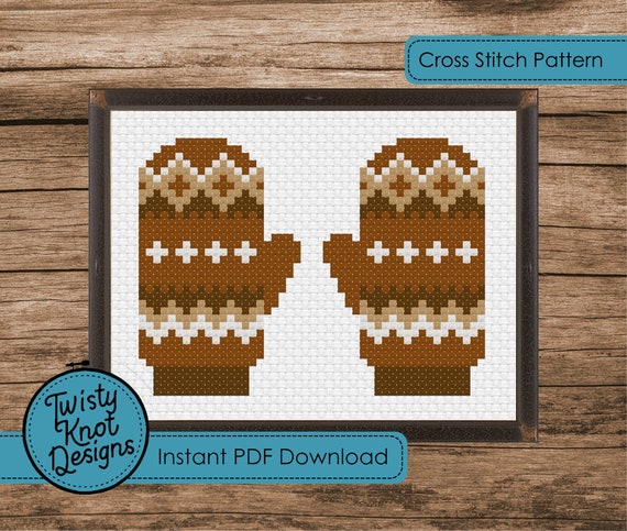 Bernie Sanders' mittens Cross Stitch Pattern