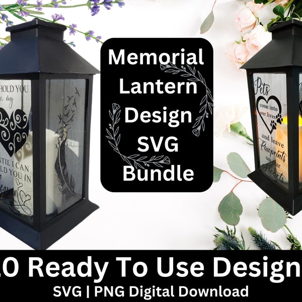 Memorial Lantern Design SVG Bundle