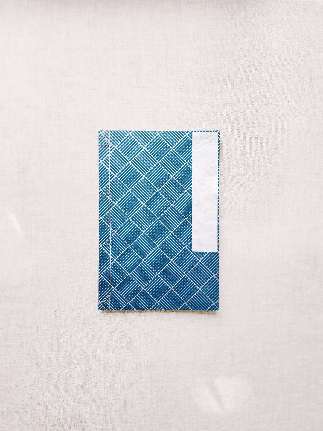 Handmade Japanese Inspired Bookbinding Journal Notebook. 6"x9", Unlined, 50 Pages, Japanese Chiyogami Cover—silver San Kuzushi on Blue - Etsy New Zealand