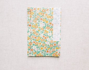 Handmade Japanese Inspired Bookbinding Journal Notebook. 6"x9", Unlined, 50 Pages, Japanese Chiyogami Cover—Daisy Meadows