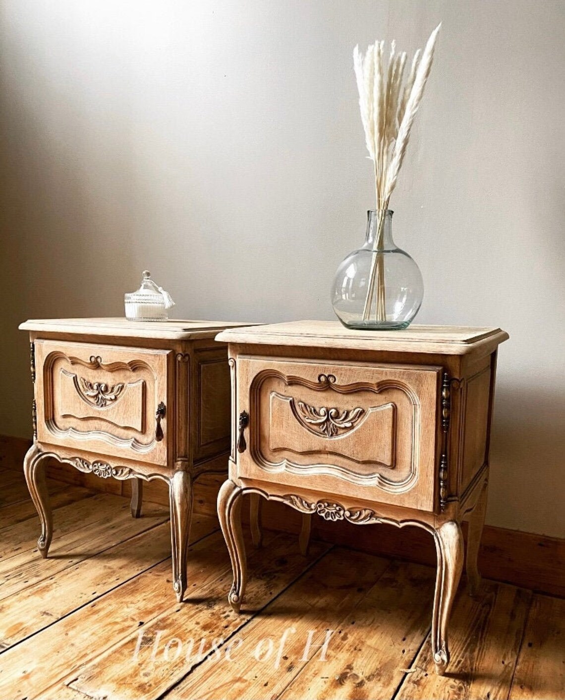 NOW SOLD French Limed Oak Bedside Tables / Bedside / Etsy