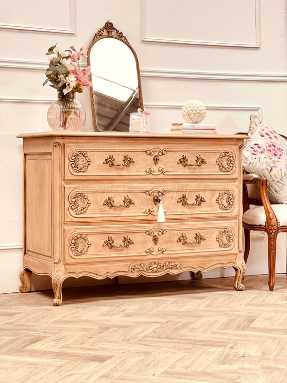 Bleached wood chest of drawers deals