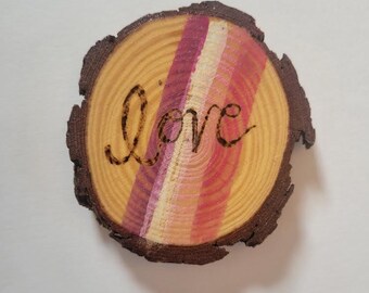 Love Magnet. Mantra Magnet. Simple Gift Handpainted Gift