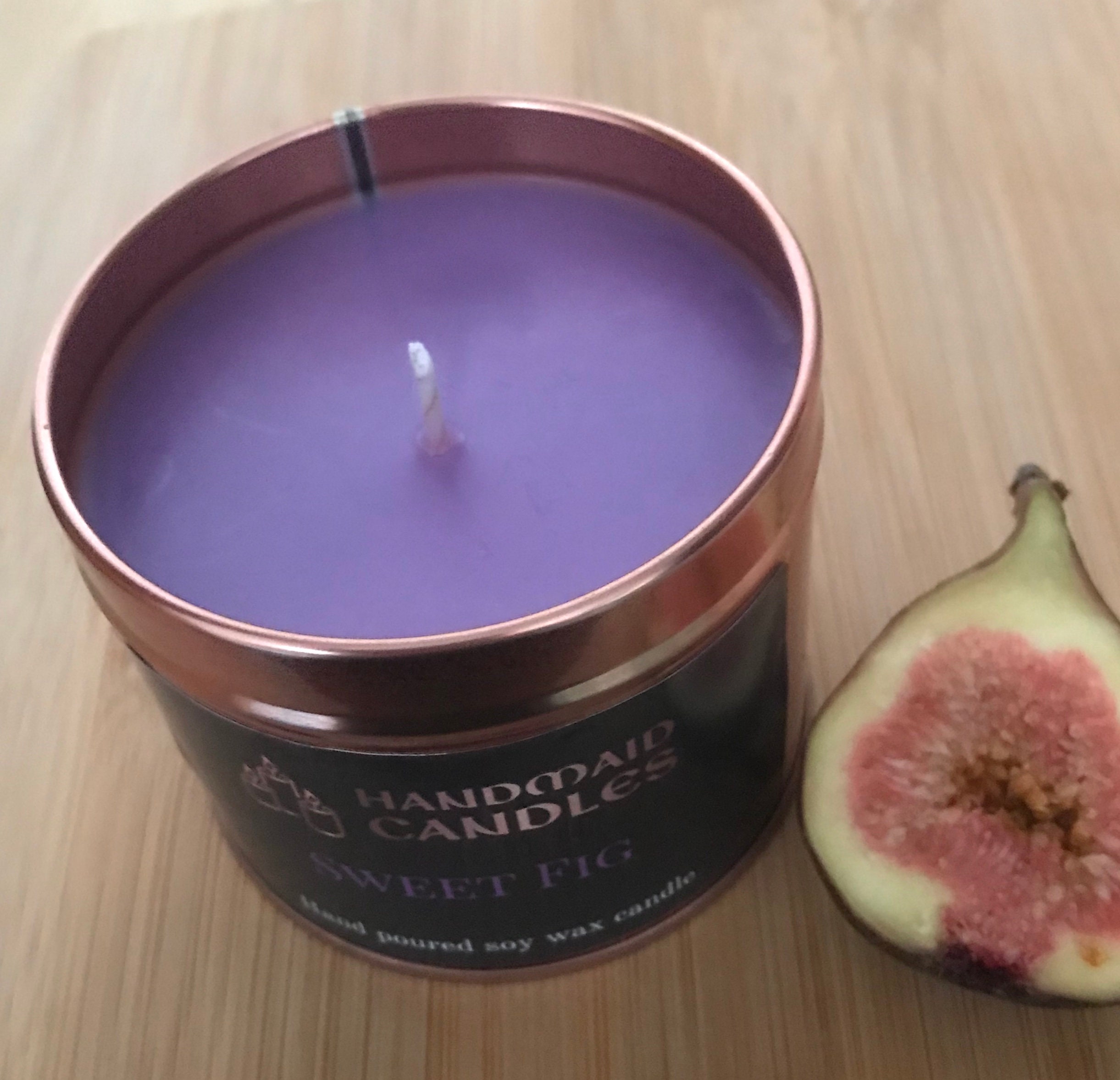 Sweet Fig Scented Candle. Autumn / Winter Handmade Candle. Etsy