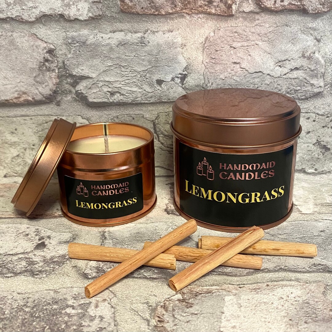 Lemongrass Scented Candle, Summer Candle, Fresh Scented Candle, Garden