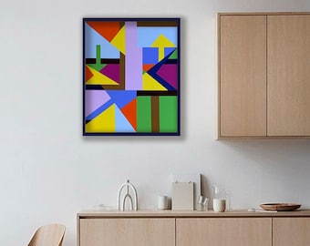 TENACITY | Geometric Abstract Acrylic Painting on Canvas | Abstract Canvas Art | ORIGINAL PAINTING | Modern Wall Art | Home Decore