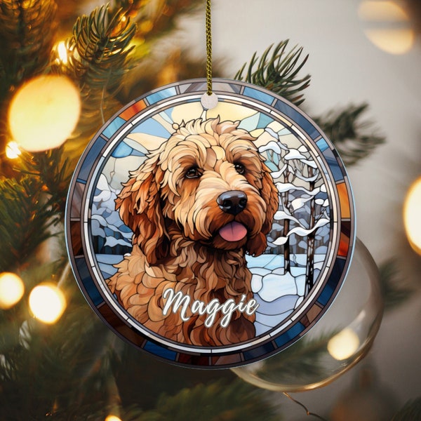 Personalized Golden Doodle Ornament | Custom Christmas Ornament | Dog Lovers | Christmas Gift | Keepsake | Golden Doodle Ornament