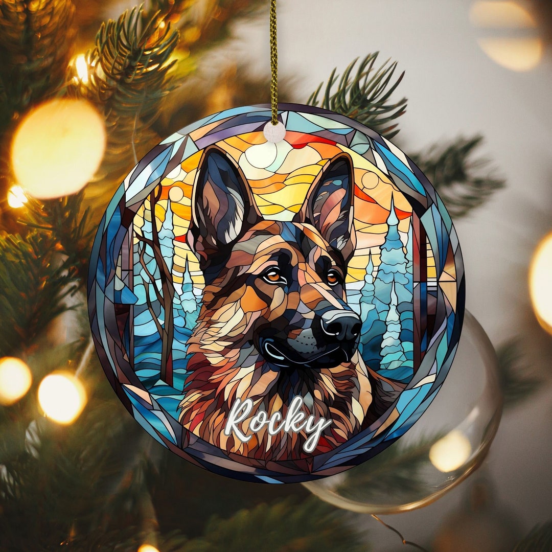 Personalized German Shepherd Ornament German Shepherd Ornament Custom