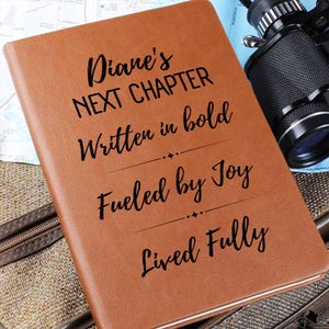 New Chapter Going Away Gift for Coworker Personalized Retirement Journal for Boss Leaving New Job Gift Leather Notebook Farewell Keepsake