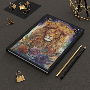 Tarot Zodiac Harcover Journal / Zodiac Journal / Tarot Card / Astrology Journal / Tarot Card Graphics