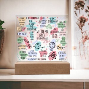 Affirmationen für Studenten | Studenten-Positiv | Studenten Affirmationen Zeichen | Affirmationen im Klassenzimmer | Tägliche Erinnerungen für Kinder