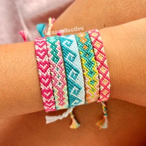 Assorted Colorful Summer Friendship Bracelets | Knotted Bracelets, Adjustable Stacking Bracelets, Summer Jewelry Gifts, Gifts for Women