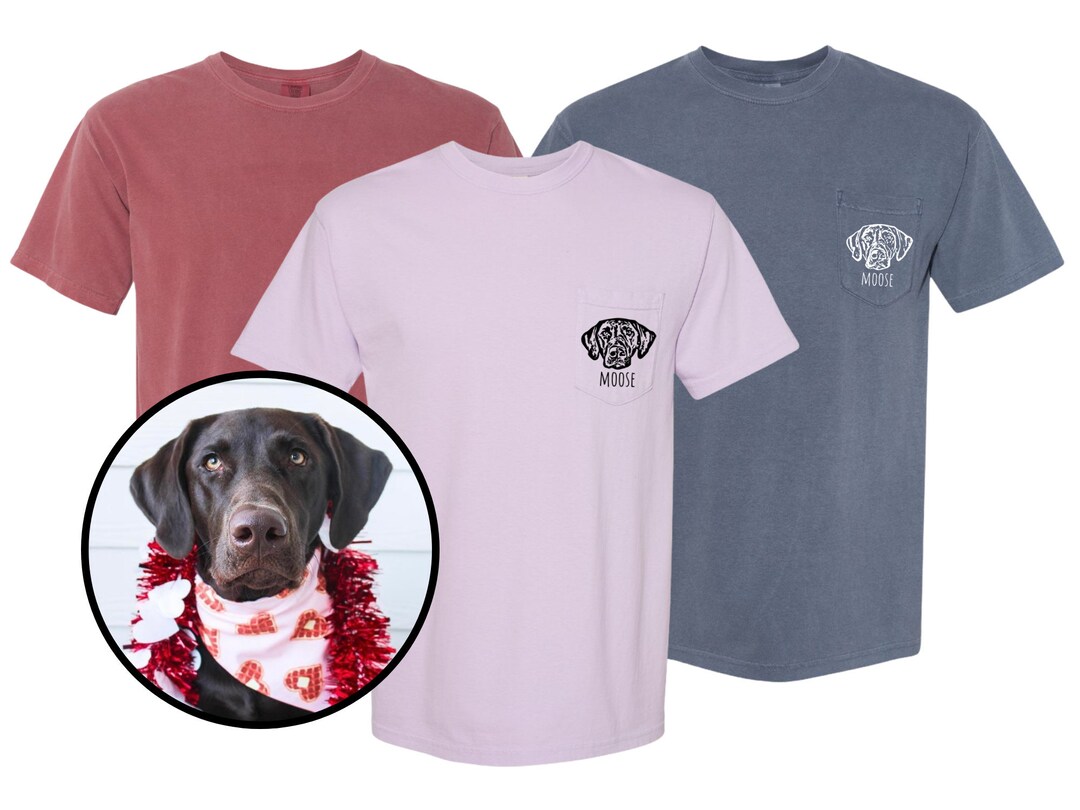 Custom Pet Portrait Shirt Personalized Tshirt Using Pet Etsy