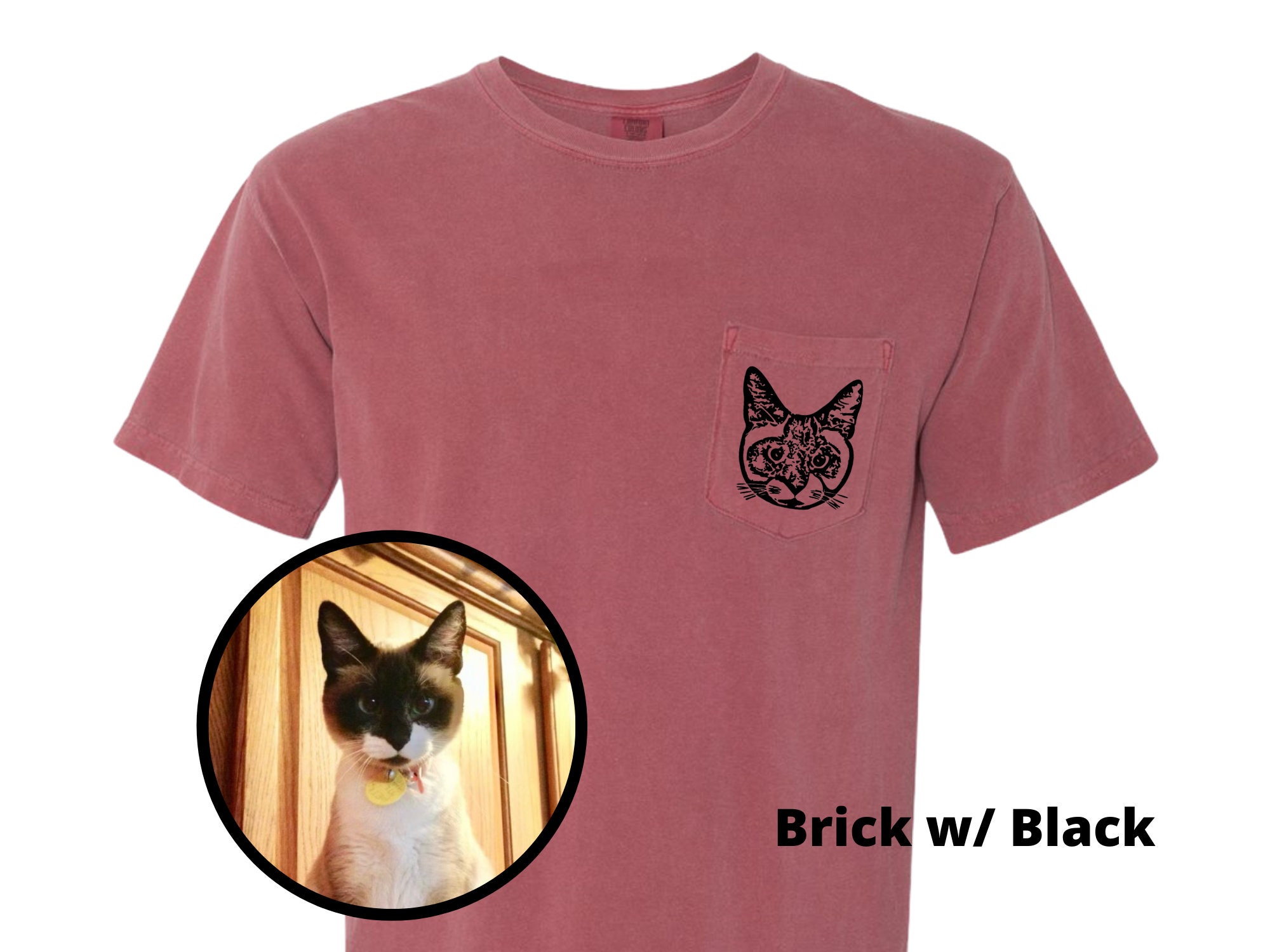 Custom Pet Portrait Shirt Personalized Tshirt Using Pet Etsy