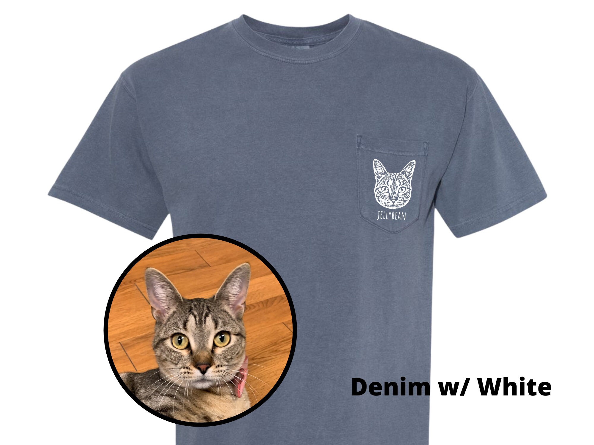 Custom Pet Portrait Shirt Personalized Tshirt Using Pet Etsy