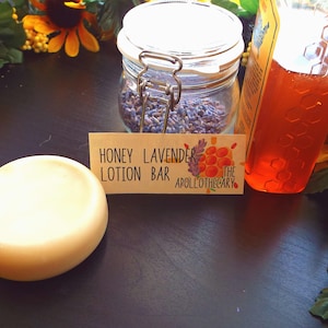 Honey Lavender Lotion Bar - All natural & locally sourced