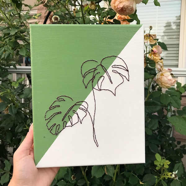 Canvas Embroidery Etsy