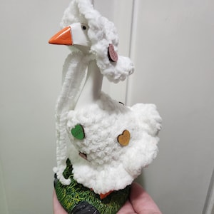 Tenue d&#39;oie de bureau de 7 pouces sur le thème du coeur de bonbons de la Saint-Valentin, costume de Saint-Valentin d&#39;oie de bureau de 7 pouces