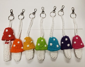 Chapstick or lighter keychain, mushroom chapstick holder, mushroom keychain, chapstick keyring, chapstick holder